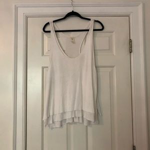 White Free People Layered Tank